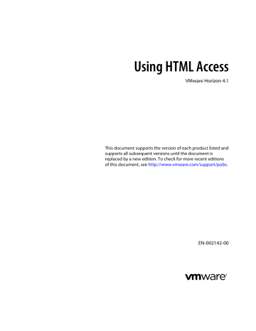 VMware Using HTML Access | Manualzz VMware Using HTML Access | Manualzz