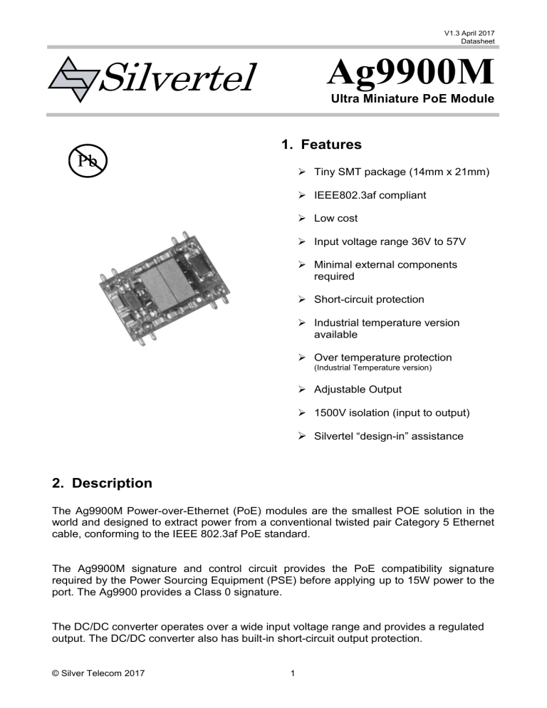 Ag9900 Datasheet Ag9900 Datasheet