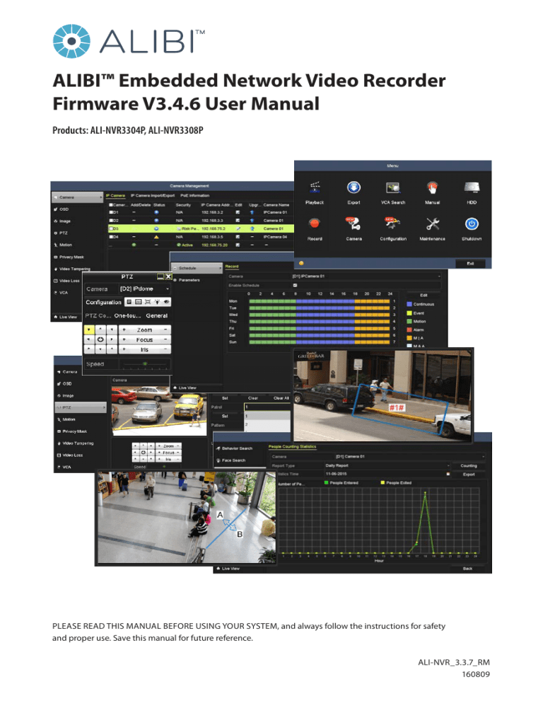 ALIBI™ Embedded Network Video Recorder Firmware V3.4.6 User ALIBI™ Embedded Network Video Recorder Firmware V3.4.6 User