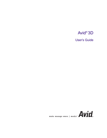 Avid 3D 3D 4.5 User's Guide | Manualzz Avid 3D 3D 4.5 User's Guide | Manualzz