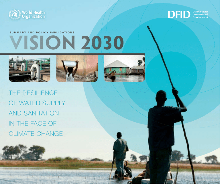 the resilience of water supply and sanitation in the face of climate the resilience of water supply and sanitation in the face of climate