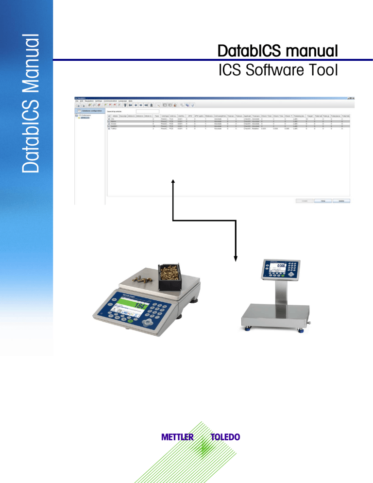 Databics Manual - Mettler Toledo Databics Manual - Mettler Toledo