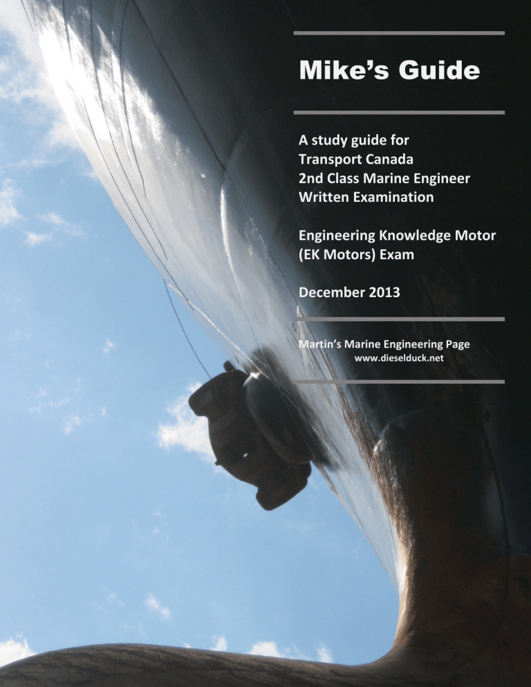 Mike`s Guide - Martin`s Marine Engineering Page Mike`s Guide - Martin`s Marine Engineering Page