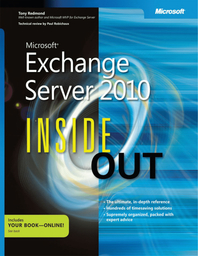 Sample Chapters from Microsoft Exchange Sample Chapters from Microsoft Exchange
