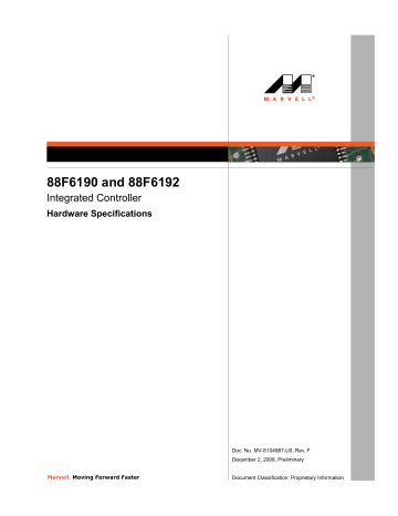 88F619x Hardware Specifications 88F619x Hardware Specifications