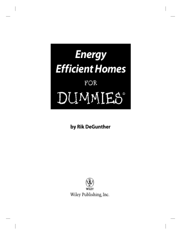 Part II: Reducing Inefficiencies throughout Your Home Part II: Reducing Inefficiencies throughout Your Home