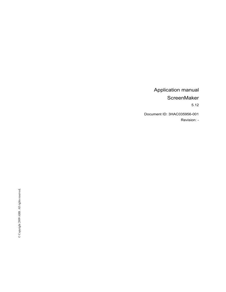 Application manual ScreenMaker Application manual ScreenMaker