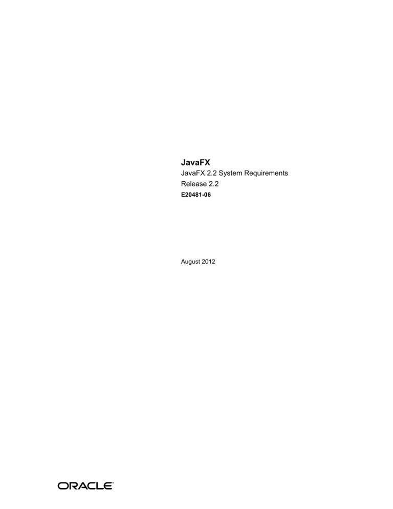 JavaFX JavaFX