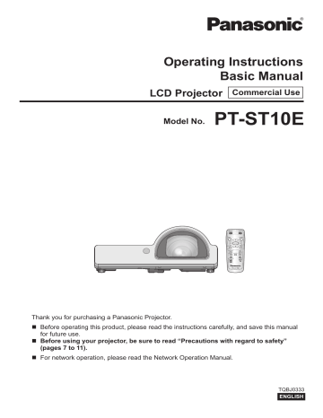 PT-ST10E - Panasonic Business PT-ST10E - Panasonic Business