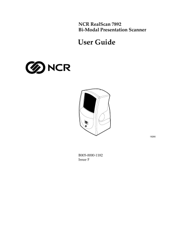 NCR RealScan 7892 User manual | Manualzz