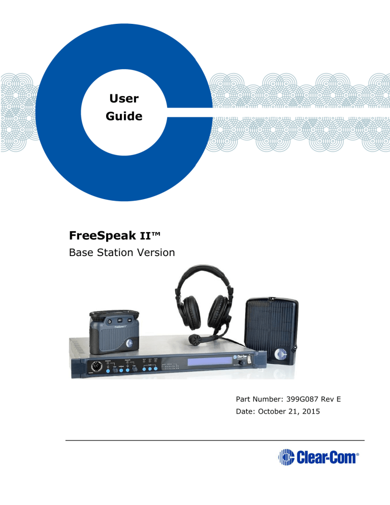 FreeSpeak II User Guide FreeSpeak II User Guide
