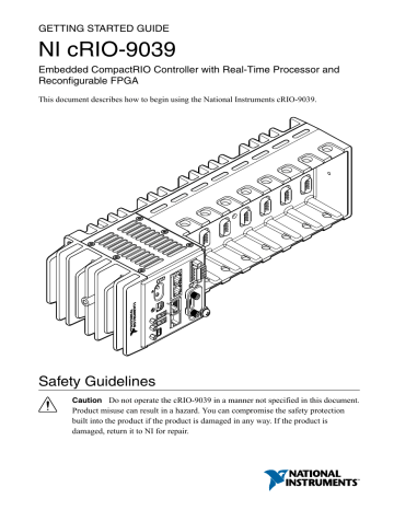 NI cRIO-9039 Getting Started Guide | Manualzz NI cRIO-9039 Getting Started Guide | Manualzz