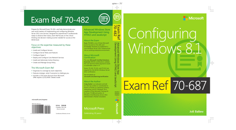 Exam Ref 70-687: Configuring Windows 8.1 Exam Ref 70-687: Configuring Windows 8.1