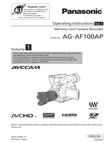 Operating Instructions Operating Instructions