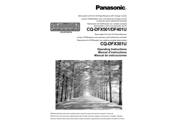 Panasonic CQDFX501U, CQDF401U, CQDFX301U Operating instructions Panasonic CQDFX501U, CQDF401U, CQDFX301U Operating instructions