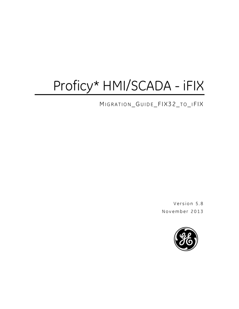 Proficy* HMI/SCADA - iFIX Proficy* HMI/SCADA - iFIX