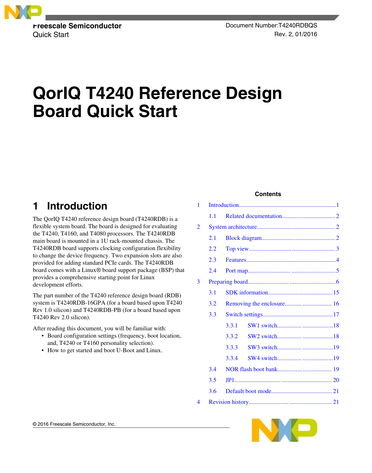 QorIQ T4240 Reference Design Board Quick Start Manualzz