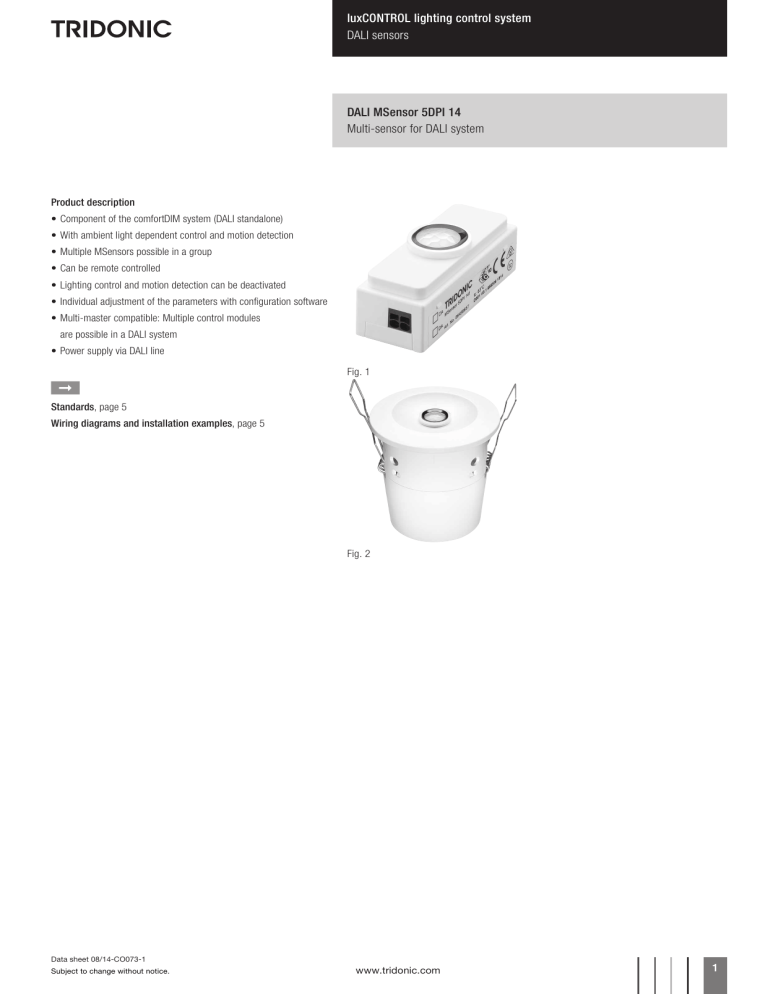 luxCONTROL lighting control system DALI sensors DALI MSensor luxCONTROL lighting control system DALI sensors DALI MSensor
