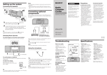 1 2 Radio Cassette- Corder 1 2 Radio Cassette- Corder
