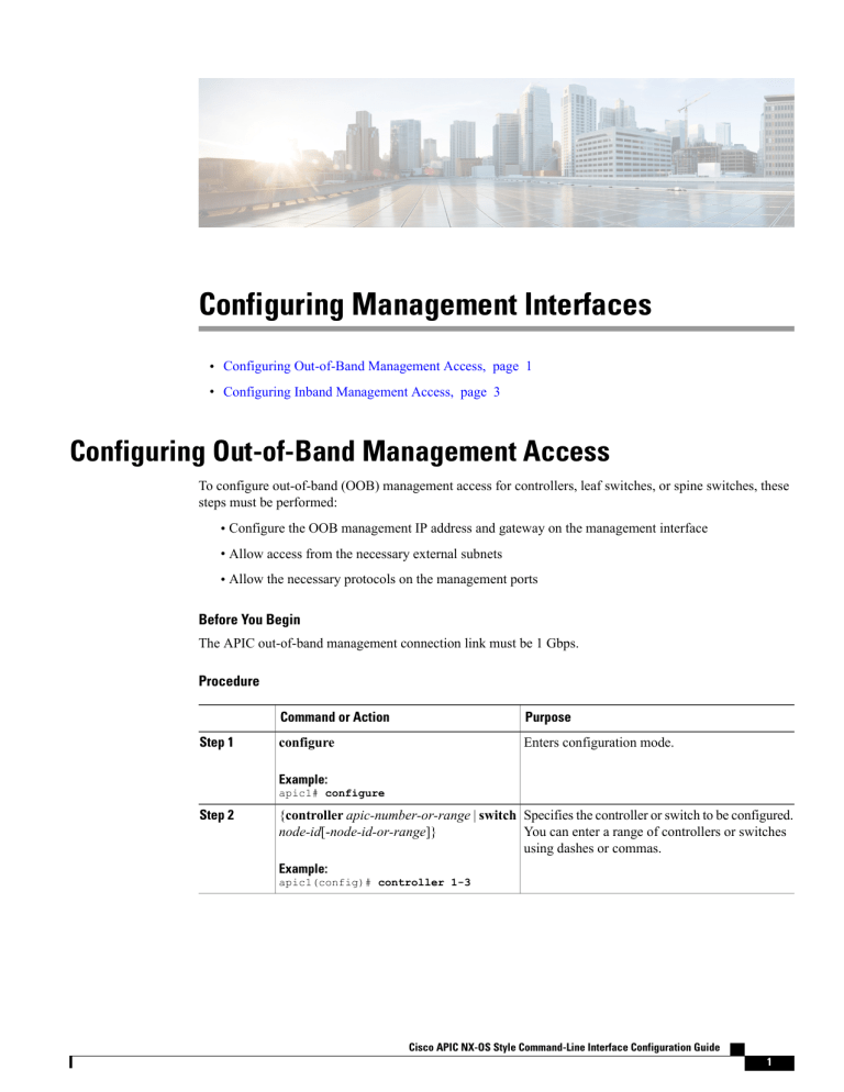 Configuring Management Interfaces Configuring Management Interfaces
