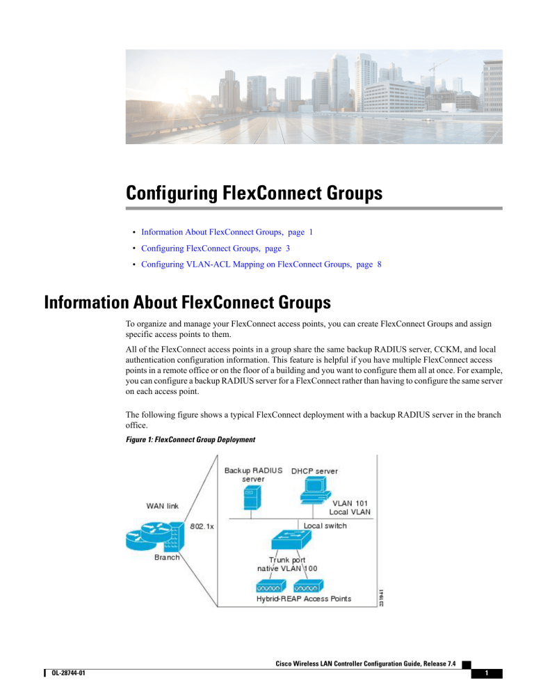 Configuring FlexConnect Groups Configuring FlexConnect Groups