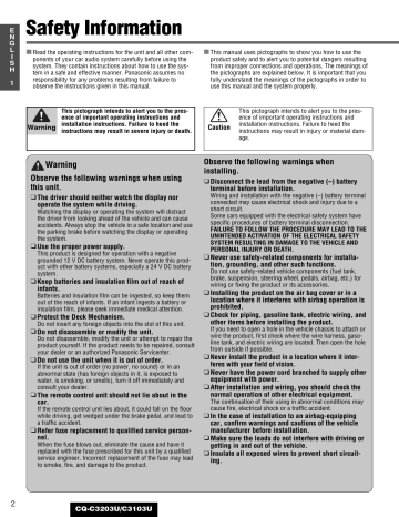 Safety Information Safety Information
