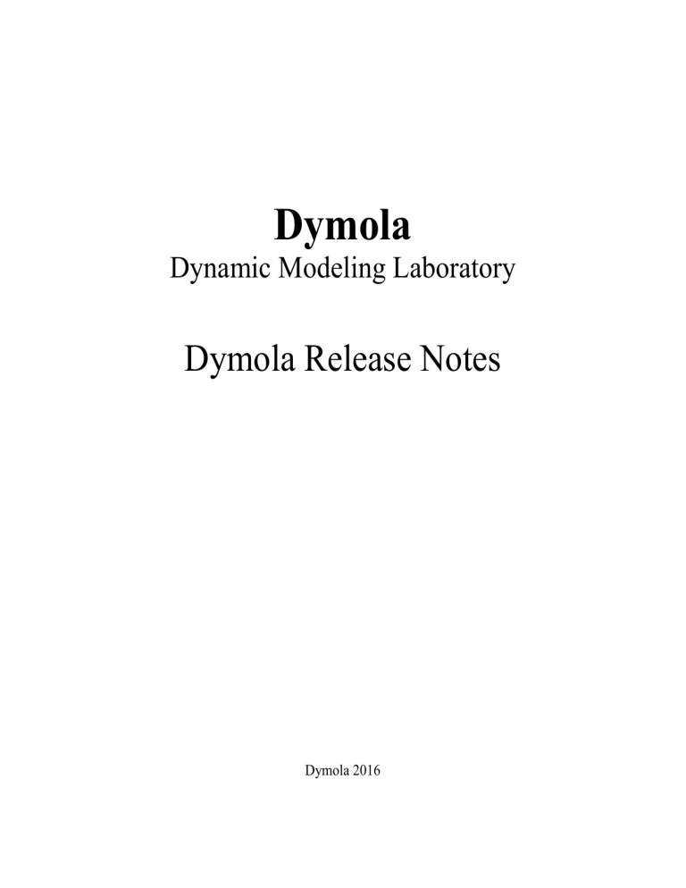 Dymola - CENIT AG Dymola - CENIT AG