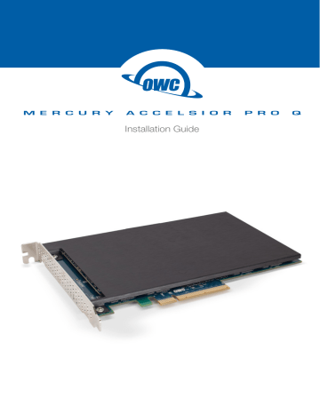 OWC Mercury Accelsior Pro Q Owner's manual OWC Mercury Accelsior Pro Q Owner's manual