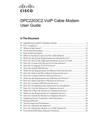 Cisco DPC2203C2 User manual | Manualzz
