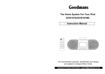 Goodmans GCR1870Bi Instruction manual | Manualzz Goodmans GCR1870Bi Instruction manual | Manualzz