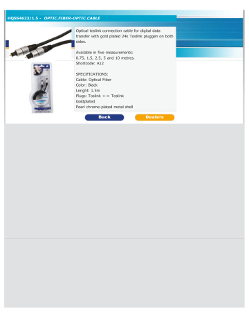 HQ Products, Catalogue, Audio/Video, Audio Connection HQ Products, Catalogue, Audio/Video, Audio Connection