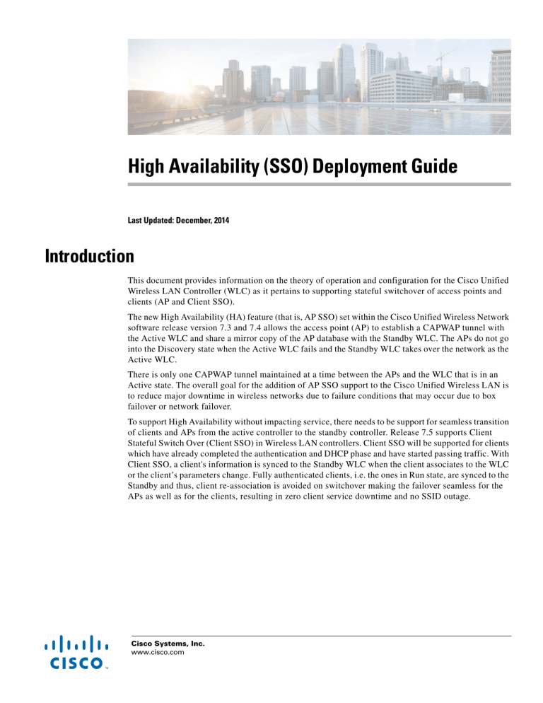 High Availability High Availability
