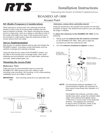 RTS Ap-1800 manual | Manualzz RTS Ap-1800 manual | Manualzz