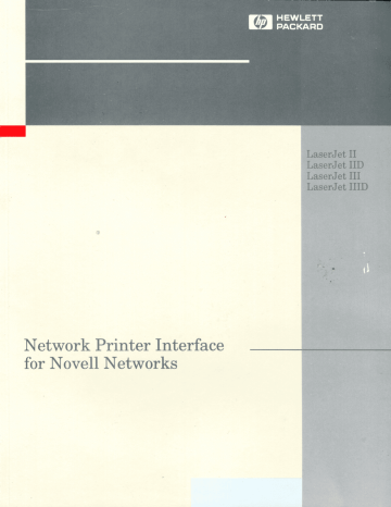 Network Printer Interface for Novell Networks Network Printer Interface for Novell Networks