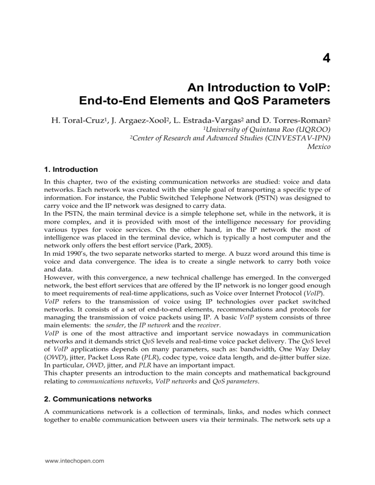 An Introduction to VoIP: End-to-End Elements and An Introduction to VoIP: End-to-End Elements and