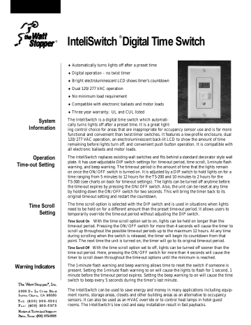 InteliSwitch Digital Time Switch InteliSwitch Digital Time Switch
