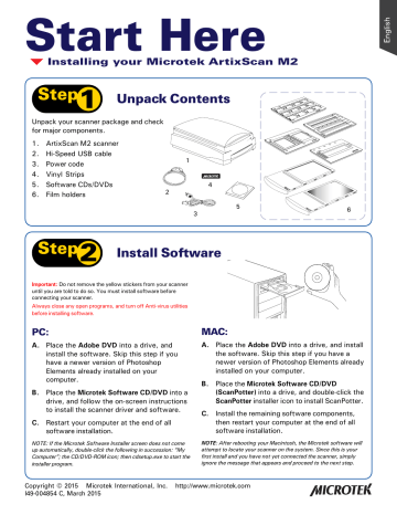 Microtek ArtixScan M2 MRS-4800F2 User manual | Manualzz