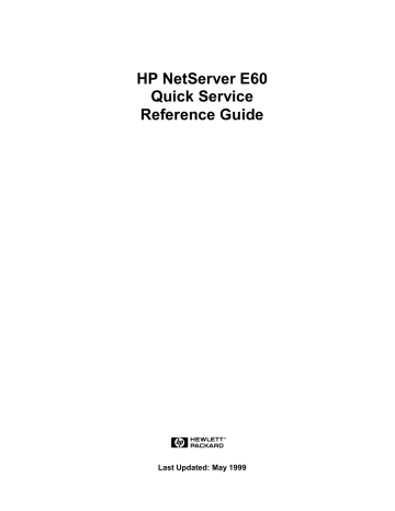 HP NetServer E 60 HP NetServer E 60