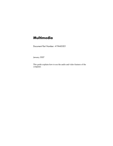 HP Compaq nx7300 Notebook PC, Compaq nx7400 Notebook PC User manual HP Compaq nx7300 Notebook PC, Compaq nx7400 Notebook PC User manual