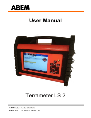 ABEM Terrameter LS 2 User manual ABEM Terrameter LS 2 User manual