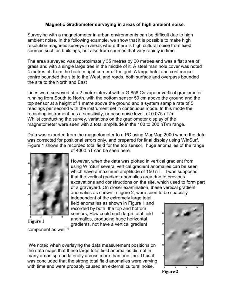 Magnetic Gradiometer Surveying in Areas of High Ambient Noise Magnetic Gradiometer Surveying in Areas of High Ambient Noise