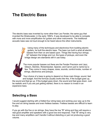The Electric Bass The Electric Bass