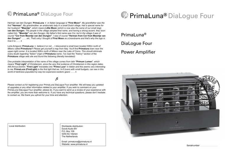 PrimaLuna® DiaLogue Four PrimaLuna® DiaLogue Four