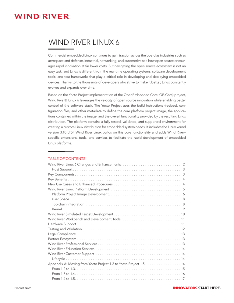 wind river linux 6 - Wind River Systems wind river linux 6 - Wind River Systems