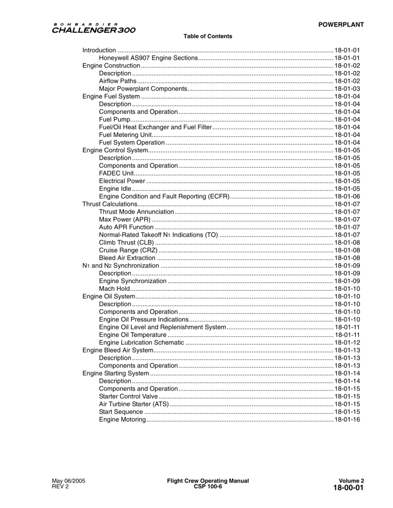 Challenger 300 Flight Crew Operating Manual Challenger 300 Flight Crew Operating Manual