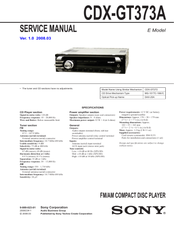 SERVICE MANUAL SERVICE MANUAL