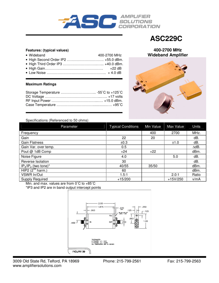 ASC229C - Amplifier Solutions ASC229C - Amplifier Solutions