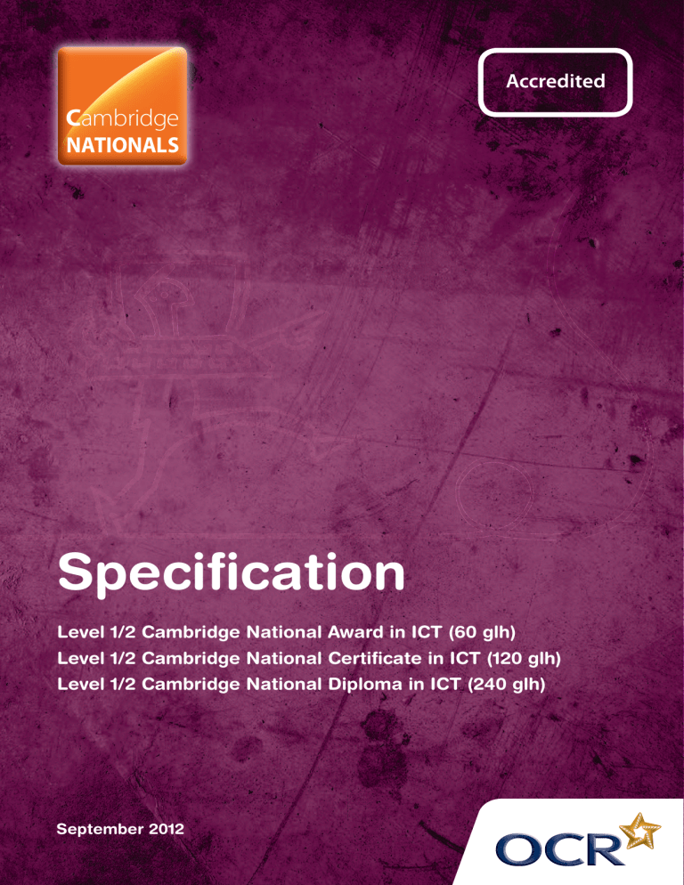 Specification - Wadebridge School Specification - Wadebridge School