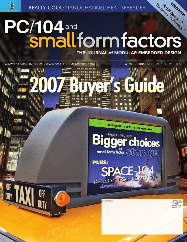 PC/104 and Small Form Factors PC/104 and Small Form Factors