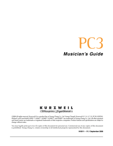 Kurzweil PC3x Musician's Manual | Manualzz Kurzweil PC3x Musician's Manual | Manualzz
